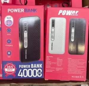 סוללת גיבוי / מטען נייד עוצמתי 40000mAh דגם A17 שחור עם צג LED חכם