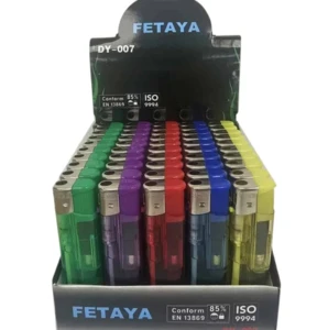 מארז חיסכון 50 מציתים אלקטרוניים שקופים FETAYA קליק להבה
