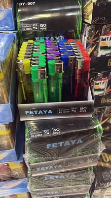 מארז חיסכון 50 מציתים אלקטרוניים שקופים FETAYA קליק להבה