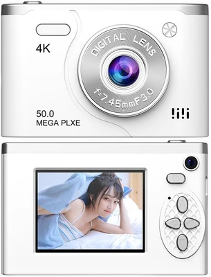 מצלמה דיגיטלית קומפקטית 4K / 1080P עם עדשה כפולה ומסך 2.4 אינץ'