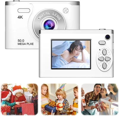 מצלמה דיגיטלית קומפקטית 4K / 1080P עם עדשה כפולה ומסך 2.4 אינץ'