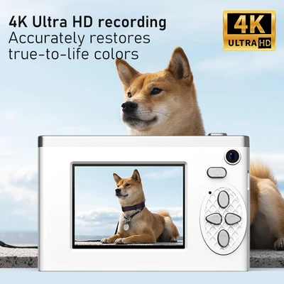 מצלמה דיגיטלית קומפקטית 4K / 1080P עם עדשה כפולה ומסך 2.4 אינץ'
