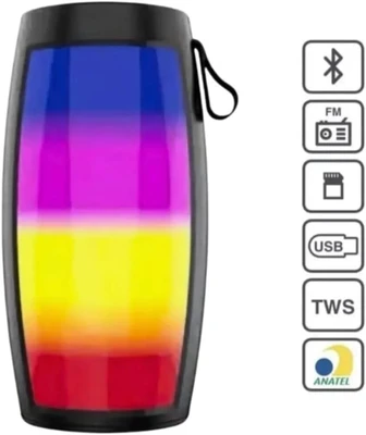 רמקול בלוטות' נייד ZQS-1202 עם תאורת LED צבעונית