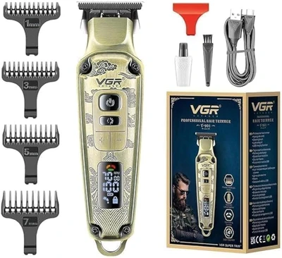 מכונת תספורת ופינישים (טרימר) מקצועית VGR V-901 בעיצוב וינטג' יוקרתי
