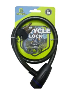 מנעול כבל KIHUU LOCK עם מפתח – 80 ס"מ של הגנה מקסימלית