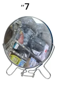 מראת איפור שולחנית דו־צדדית 7 אינץ’ – צד רגיל + צד מגדיל פי 3