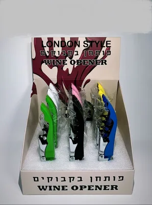 מארז 12 יח׳ פותחן יין ובירה – פותחן קלאסי שכולם מכירים | 6 צבעים (מיקס)