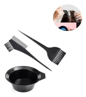 סט לצביעת שיער בבית – קערה + 3 מברשות מקצועיות