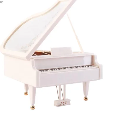 תיבת נגינה פסנתר כנף קלאסי עם אורות LED צבעוניים – דגם פרימיום YL.3002