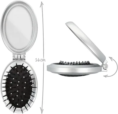 מברשת שיער פופ-אפ מתקפלת עם מראה