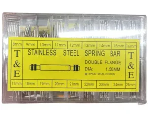 סט 270 יחידות פיני קפיץ מפלדת אל-חלד לרצועות שעון – (8mm-25mm)