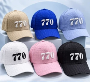 כובע מצחייה יוקרתי רקמת 770 חב"ד בטקסטורת רשת | גולני שלי